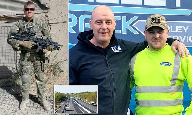 War hero talked down from jumping off a bridge, and given a job!